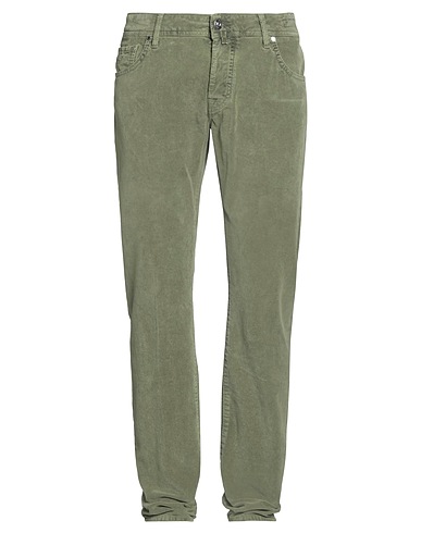 JACOB COHЁN Casual trouser Military green 98% Cotton, 2% Elastane, Polyester