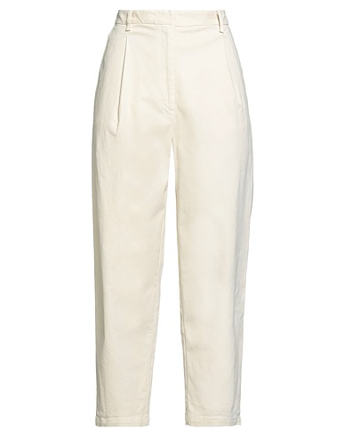 JUCCA Casual pants Cream 97% Cotton, 3% Elastane