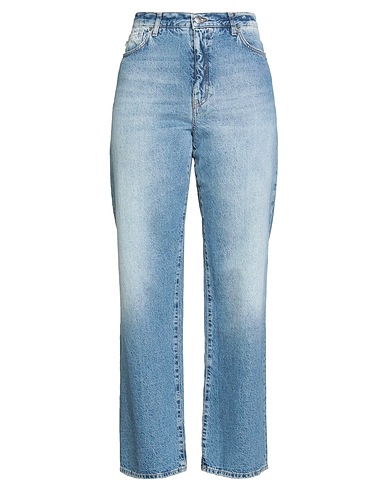 2W2M Denim trousers Blue 72% Cotton, 28% Hemp