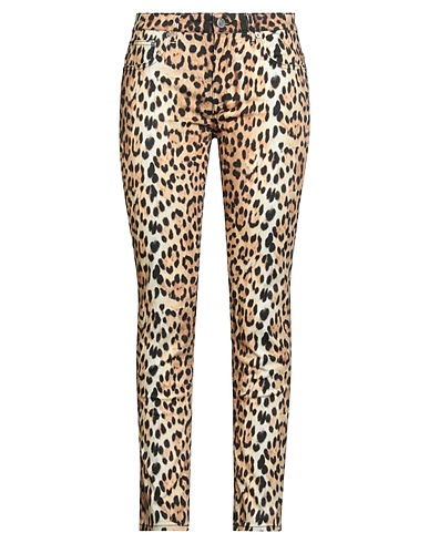 ROBERTO CAVALLI Casual pants Brown 97% Cotton, 3% Elastane