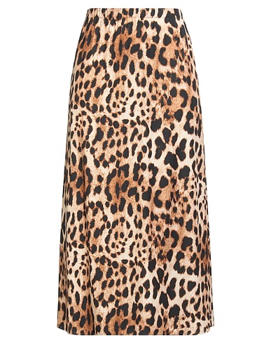 THE M.. Midi skirt Camel 100% Viscose