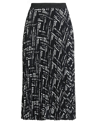 KARL LAGERFELD Midi skirt Black 100% Polyester
