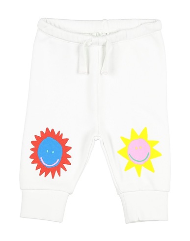 STELLA McCARTNEY KIDS Pantalone Bianco 100% Cotone, Elastan