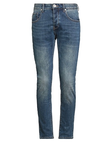 BERNA Denim pants Blue 66% Cotton, 32% Polyester, 2% Elastane