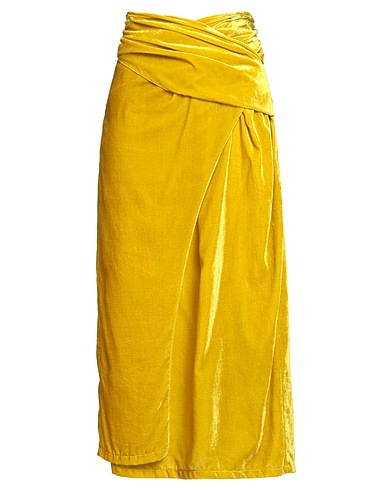 BALLANTYNE Midi skirt Yellow 80% Viscose, 20% Polyamide