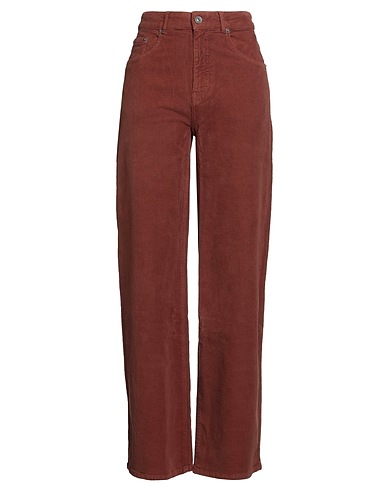 OTTOD'AME Casual trouser Chocolate brown 98% Organic cotton, 2% Elastane