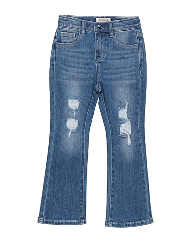 TWINSET Denim pants Blue 91% Cotton, 8% Polyester, 1% Elastane
