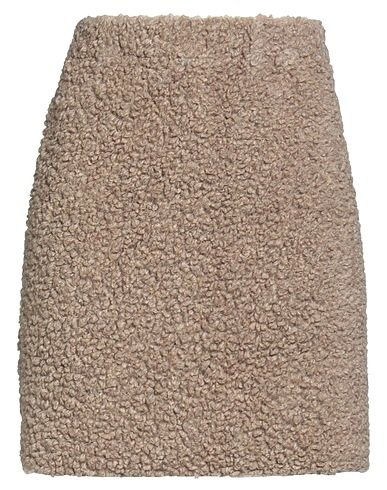 THE M.. Mini skirt Taupe 40% Virgin Wool, 30% Acrylic, 30% Polyester
