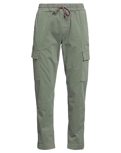 SHOE Casual trouser Military green 97% Cotton, 3% Elastane