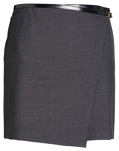PHILOSOPHY di LORENZO SERAFINI Mini skirt ANTRACITE 53% Polyester, 43% Virgin Wool, 4% Elastane, Polyurethane resin