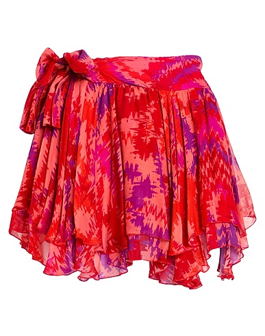 DONDUP Mini skirt ROSSO 100% Viscose