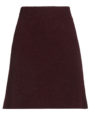 ALYSI Mini skirt Burgundy 45% Acrylic, 37% Alpaca wool, 18% Merino Wool
