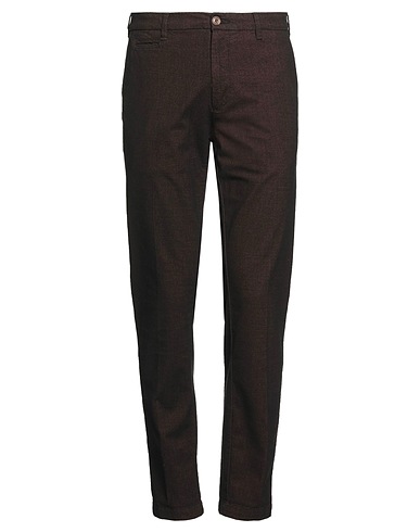 40WEFT Casual trouser Dark brown 54% Cotton, 29% Polyester, 14% Viscose, 3% Elastane
