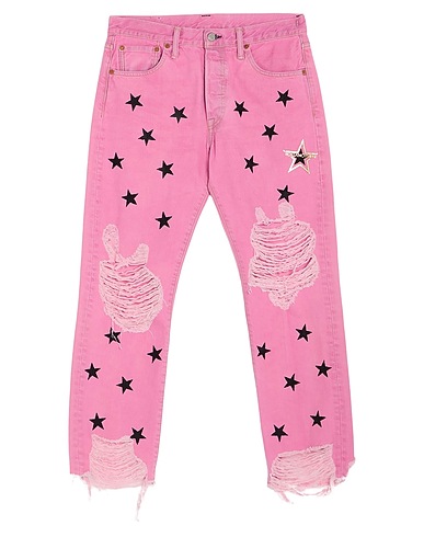 ROSSANO PERINI Denim trousers Pink 100% Cotton