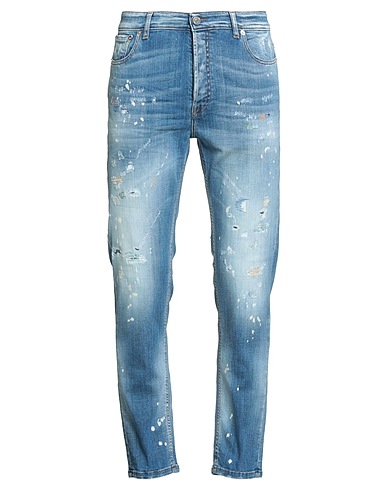 PMDS PREMIUM MOOD DENIM SUPERIOR Denim trousers Blue 99% Cotton, 1% Elastane