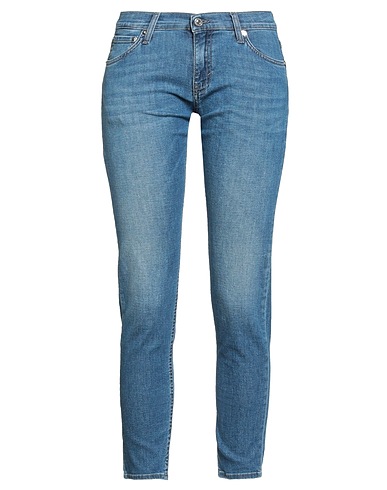ROŸ ROGER'S Denim pants Blue 98% Cotton, 2% Elastane