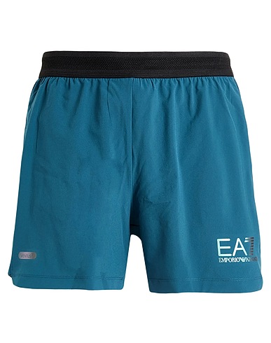EA7 Swim shorts Deep teal 88% Polyester, 12% Elastane, Rubber
