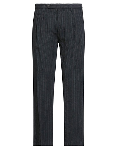 MASSIMO ALBA Casual trouser Midnight blue 100% Linen