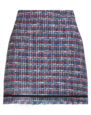 KARL LAGERFELD Mini skirt Blue 62% Cotton, 20% Polyester, 11% Acrylic, 6% Other Fibres, 1% Viscose
