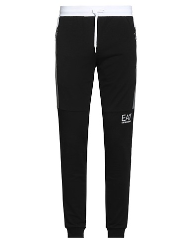 EA7 Casual pants Black 58% Cotton, 38% Polyester, 4% Elastane