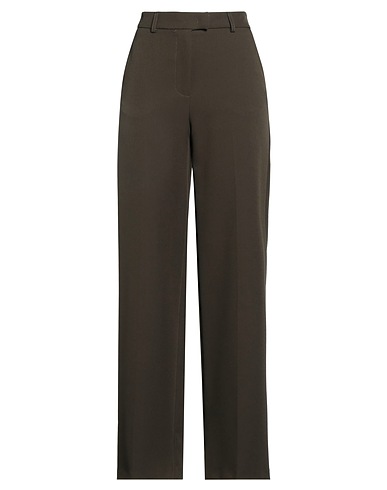 KONTATTO Casual trouser Military green 89% Polyester, 11% Elastane
