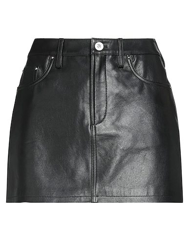 DKNY Mini skirt Black 100% Leather