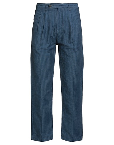 MASSIMO ALBA Casual pants Navy 55% Linen, 45% Cotton