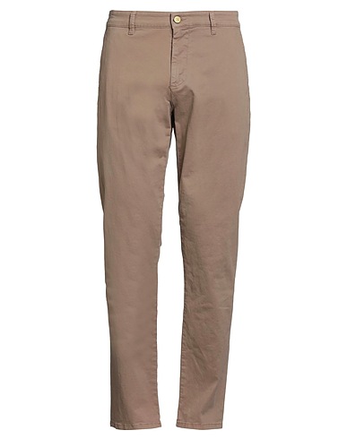 JECKERSON Casual trouser Taupe 98% Cotton, 2% Elastane
