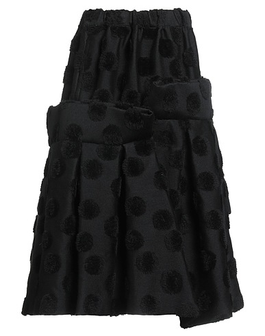 COMME des GARÇONS Midi skirt Black 43% Wool, 43% Acrylic, 14% Silk