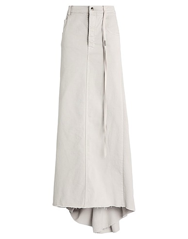 ANN DEMEULEMEESTER Long skirt Light grey 99% Cotton, 1% Elastane