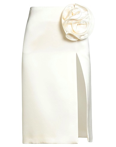 MAGDA BUTRYM Midi skirt Ivory 74% Silk, 26% Wool