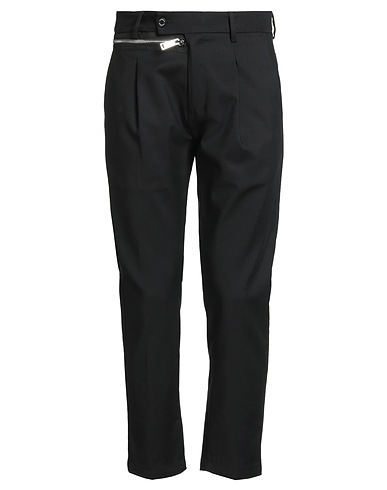 G2FIRENZE Casual trouser Black 60% Cotton, 37% Polyamide, 3% Elastane
