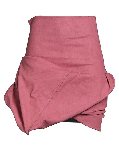 RICK OWENS Denim skirt Pink 91% Cotton, 6% Elastomultiester, 3% Rubber