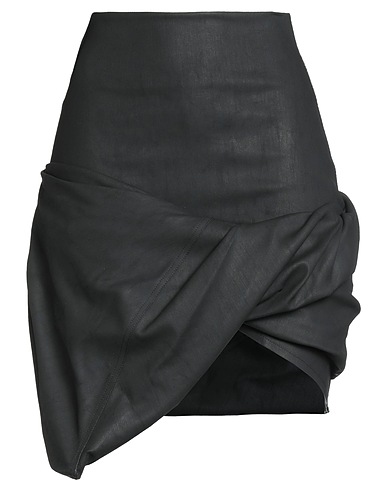 RICK OWENS Denim skirt 91% Cotton, 6% Elastomultiester, 3% Rubber