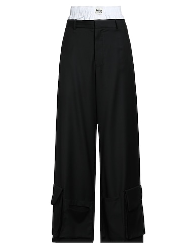 NATASHA ZINKO Casual trouser Black 100% Wool, Cotton