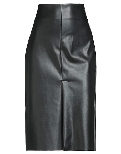 MERCI ITALIA Midi skirt Black 50% Polyester, 50% Polyurethane