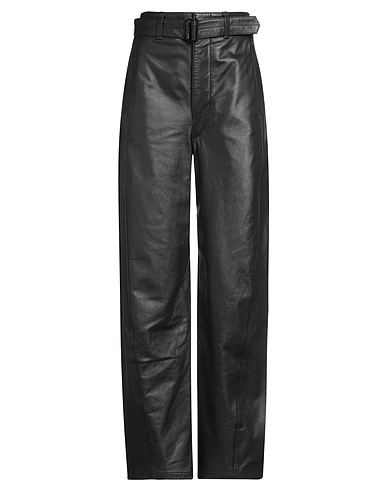 LEMAIRE Casual trouser Black 100% Cow leather