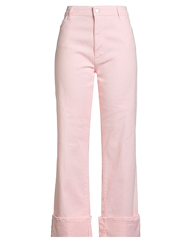 MERCI ITALIA Denim trousers ROSE Pink 97% Cotton, 3% Elastane