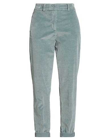 PESERICO Casual pants Sage green 75% Cotton, 23% Modal, 2% Elastane