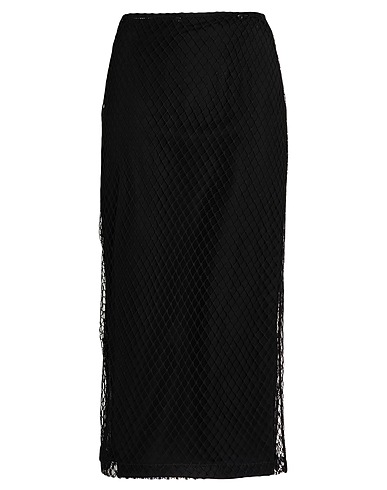 DOLCE&GABBANA Midi skirt Black 84% Cotton, 16% Polyamide