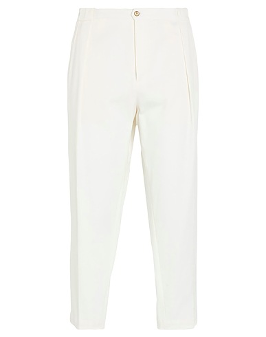 BRIGLIA 1949 Casual pants Ivory 98% Cotton, 2% Elastane