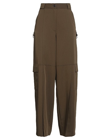 PINKO Pantalone Verde militare 72% Poliestere, 23% Viscosa, 5% Elastan