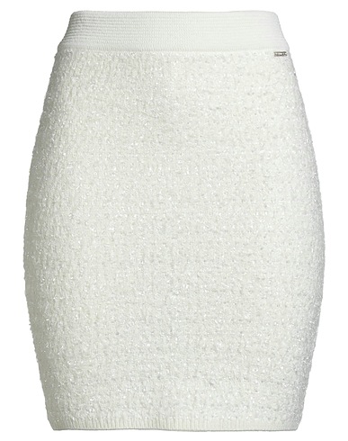 LIU •JO Mini skirt Ivory 47% Acrylic, 25% Polyamide, 23% Polyester, 5% Wool