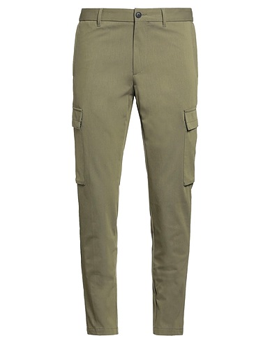 BOSS Casual trouser Military green 57% Cotton, 35% Polyamide, 8% Elastane, Polyester