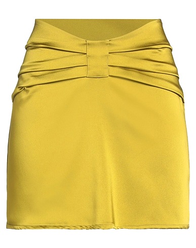 KONTATTO Mini skirt Lime green 96% Polyester, 4% Elastane