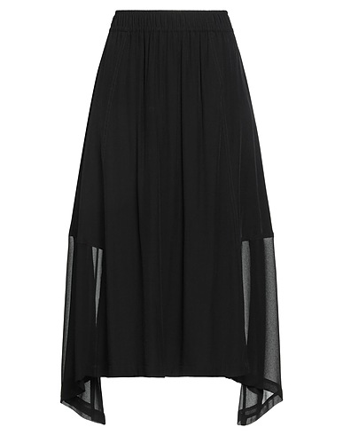 DKNY Midi skirt Black 70% Rayon, 30% Polyester