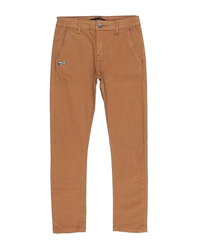 DANIELE ALESSANDRINI Casual trouser Camel 98% Cotton, 2% Elastane