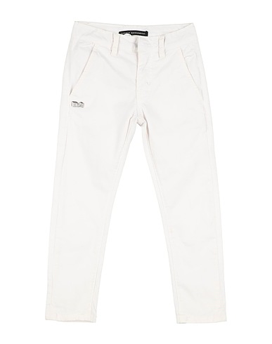 DANIELE ALESSANDRINI Casual trouser White 98% Cotton, 2% Elastane