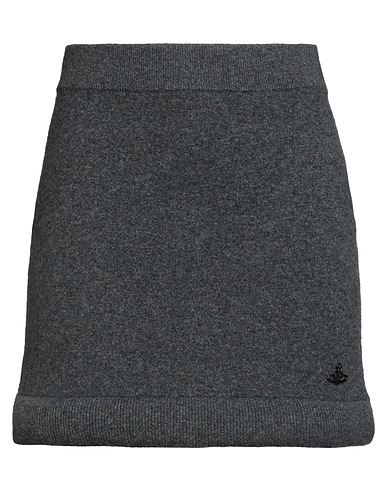 VIVIENNE WESTWOOD БРЮКИ, ШОРТЫ И ЮБКИ Тёмно-серый 70% Шерсть, 27% Полиамид, 3% Эластан, Полиэстер
