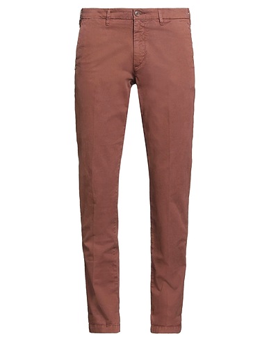 40WEFT Casual trouser Chocolate brown 97% Cotton, 3% Elastane